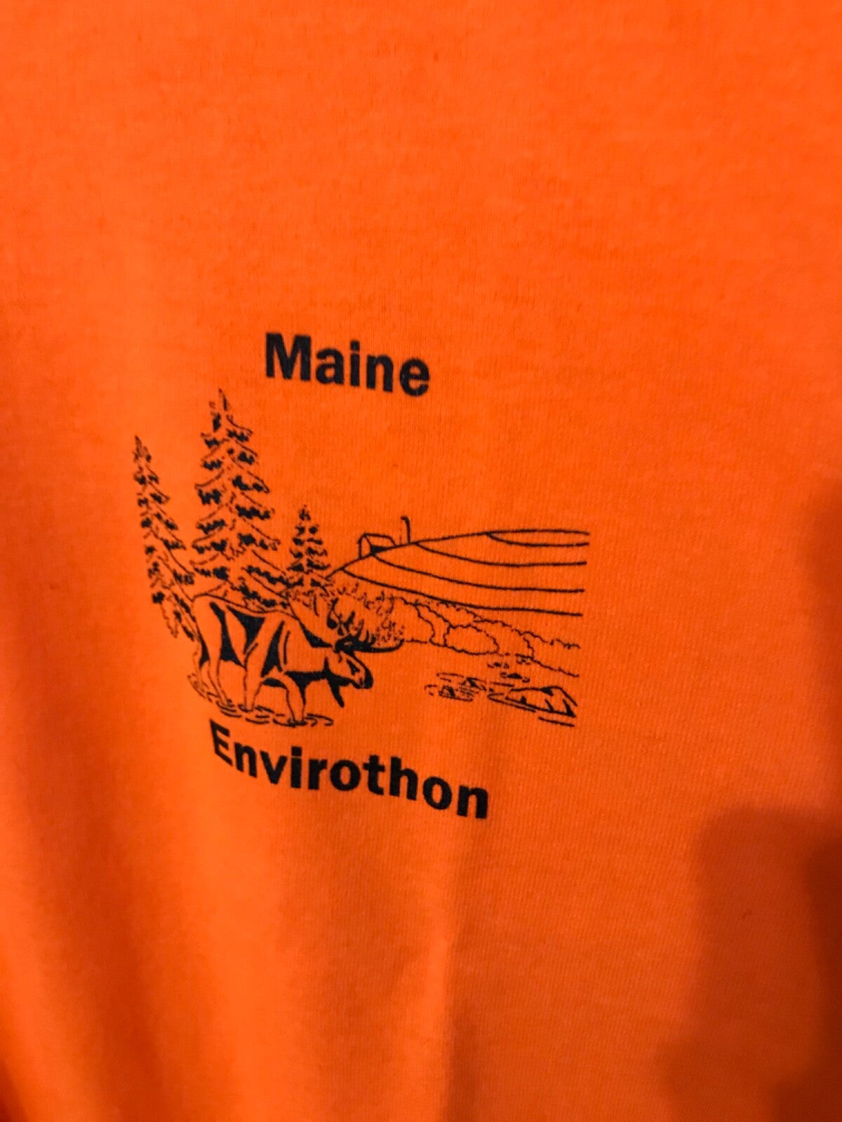 Vintage Maine Envirothon Orange T-Shirt Size Large New w/ Tags Canon Envirothon