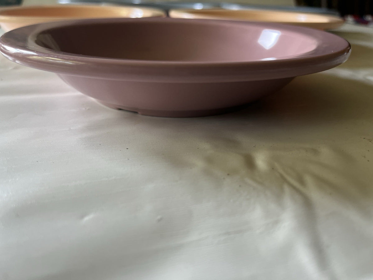 Vintage MCM Pastel Pallet Of Melamine Dessert Bowls (7) Dallas Ware Style B-75