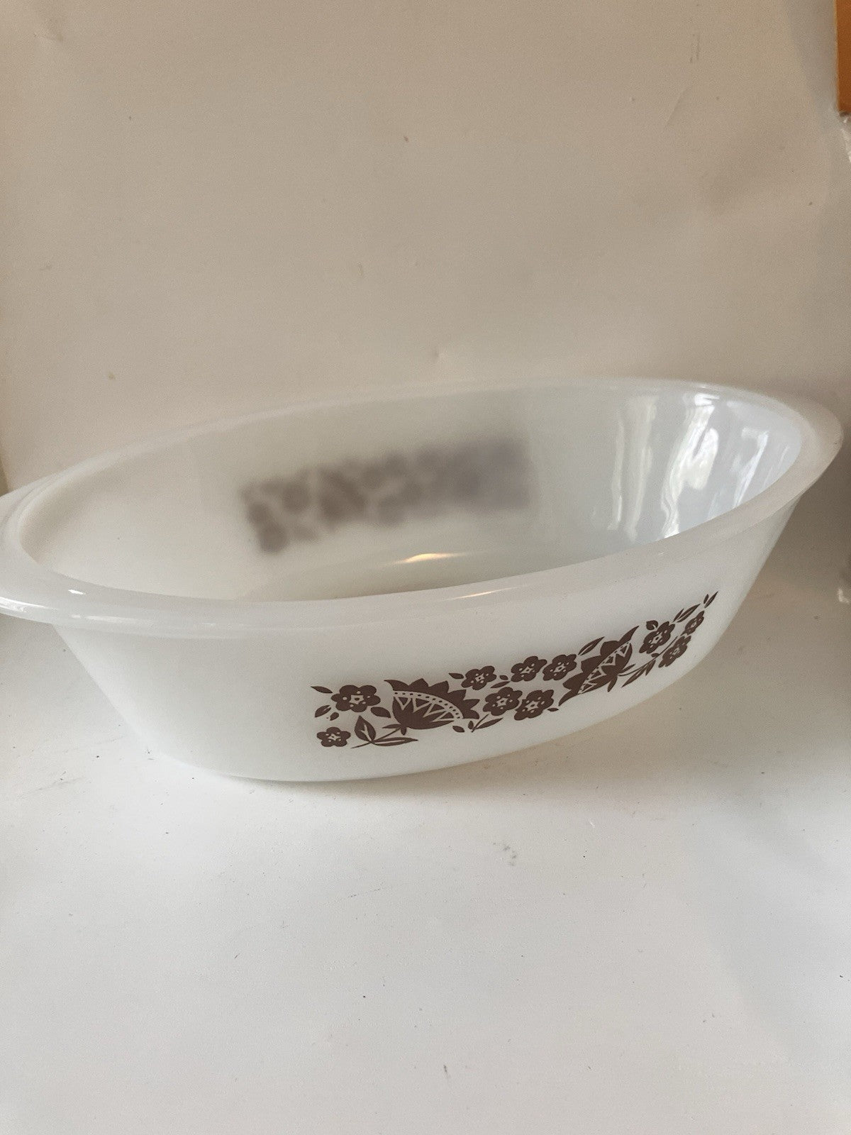 Vintage NOS In Box Jeanette Goldtone Floral Glasbake Ovenware 27 Piece Set #2512