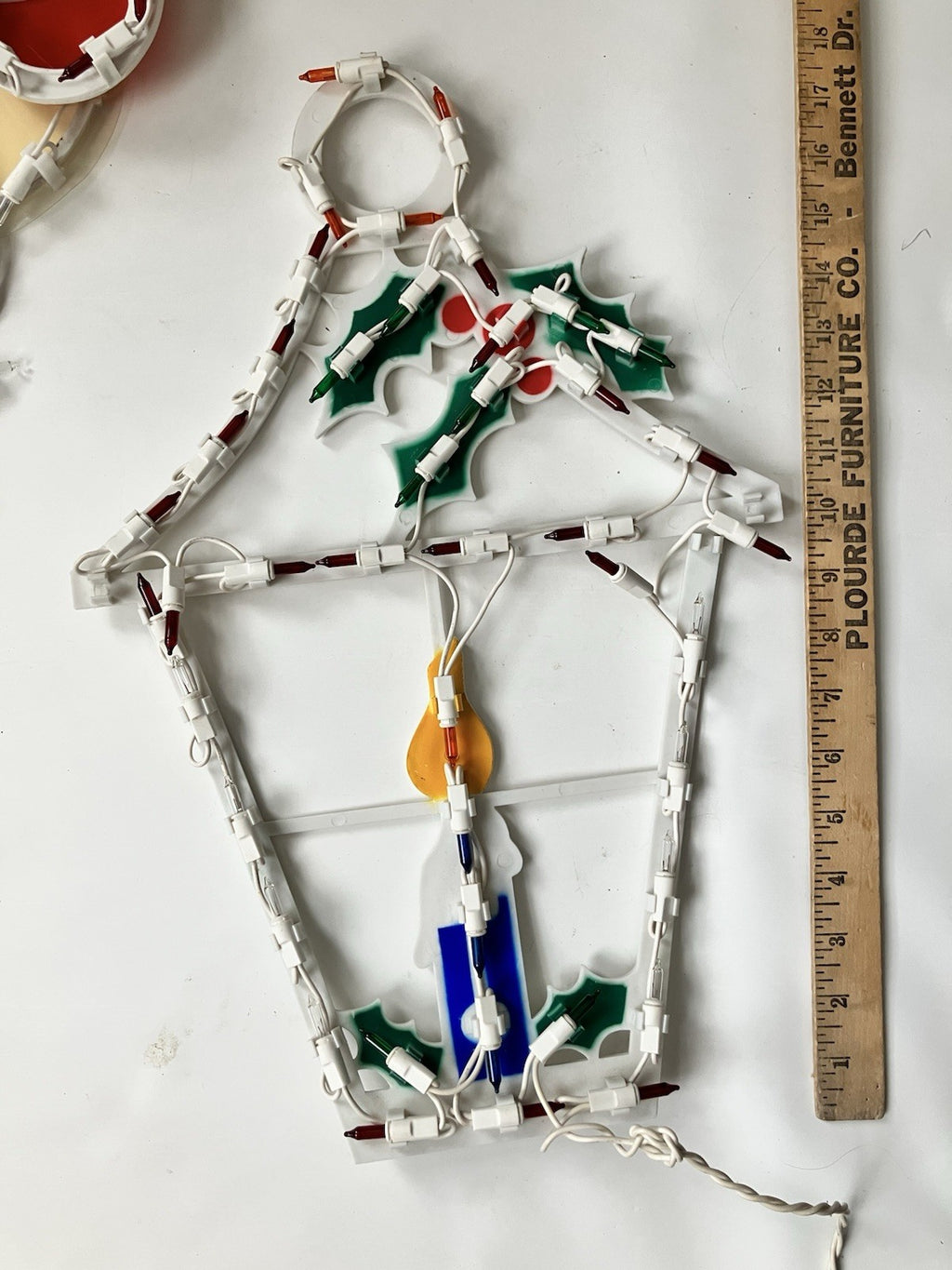 2000s Holiday Light Window Display Lot Of 3.  Work! Snowman, Cane, Lantern 18”