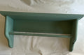 Primitive Wooden Painted Sage Green 20” Long Towel Shelf