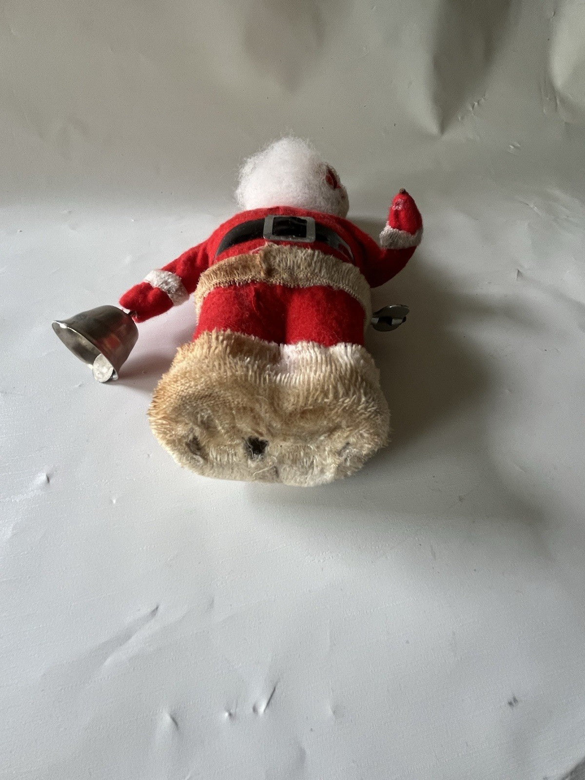 Vintage MCM 1950/60’s Mechanical Santa Claus Alps 6.5" Tall, Blue Eyes. Works!
