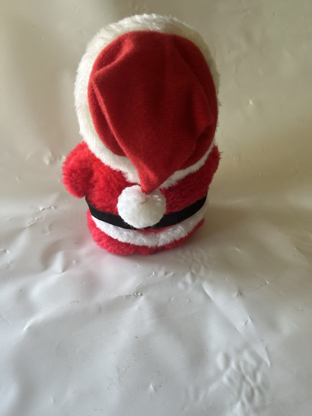 Vintage California Toys Stuffed Santa Weighted Felt Beard Features Belt 6”