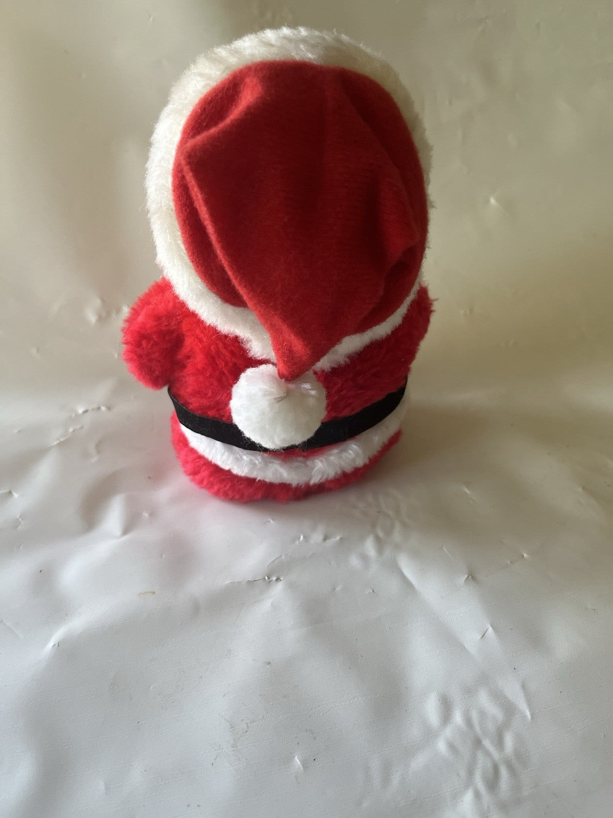 Vintage California Toys Stuffed Santa Weighted Felt Beard Features Belt 6”