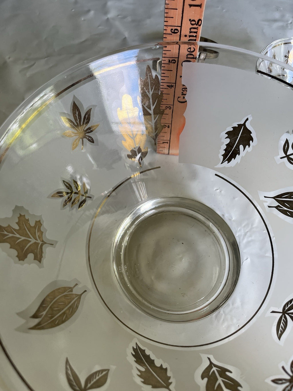 Libbey Golden Foliage Chip and Dip with Dip Holder Beautiful