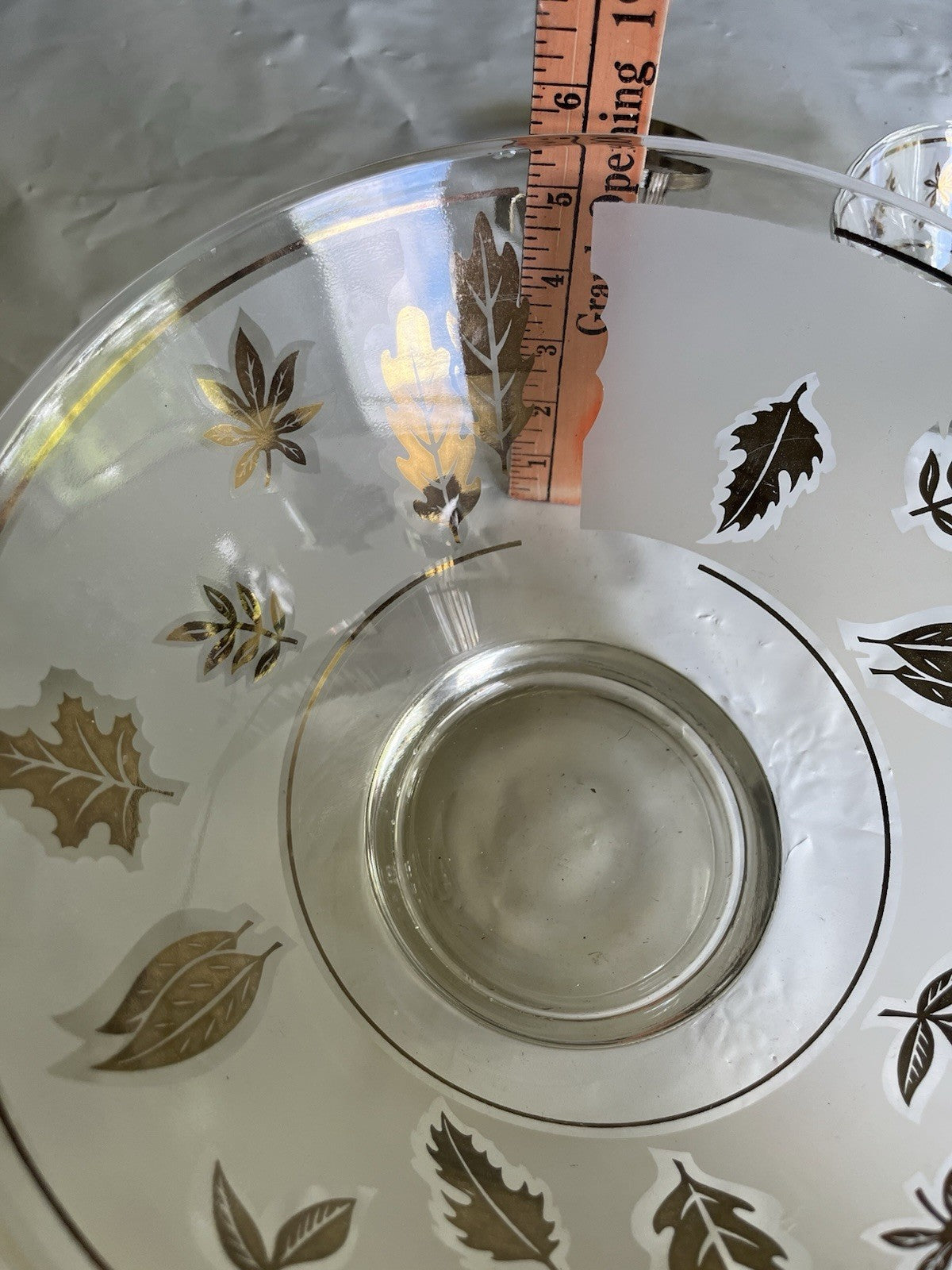 Libbey Golden Foliage Chip and Dip with Dip Holder Beautiful