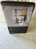 NEW allen + roth, "Kenross" Brushed Nickel Vanity Light | Ribbed Shade NIB