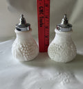 Vintage 1950s Imperial Milk Glass Grape Vine Salt and Pepper Shakers