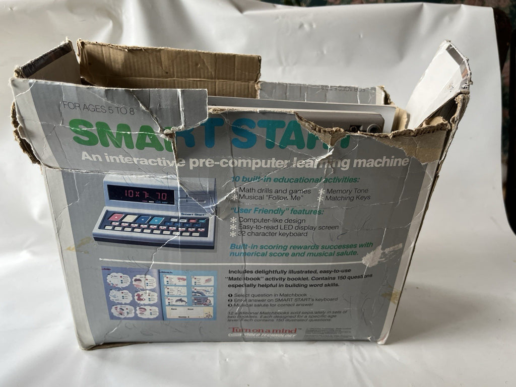 Vintage Kids Smart Start Interactive Pre-computer Learning Machine W/box, Books