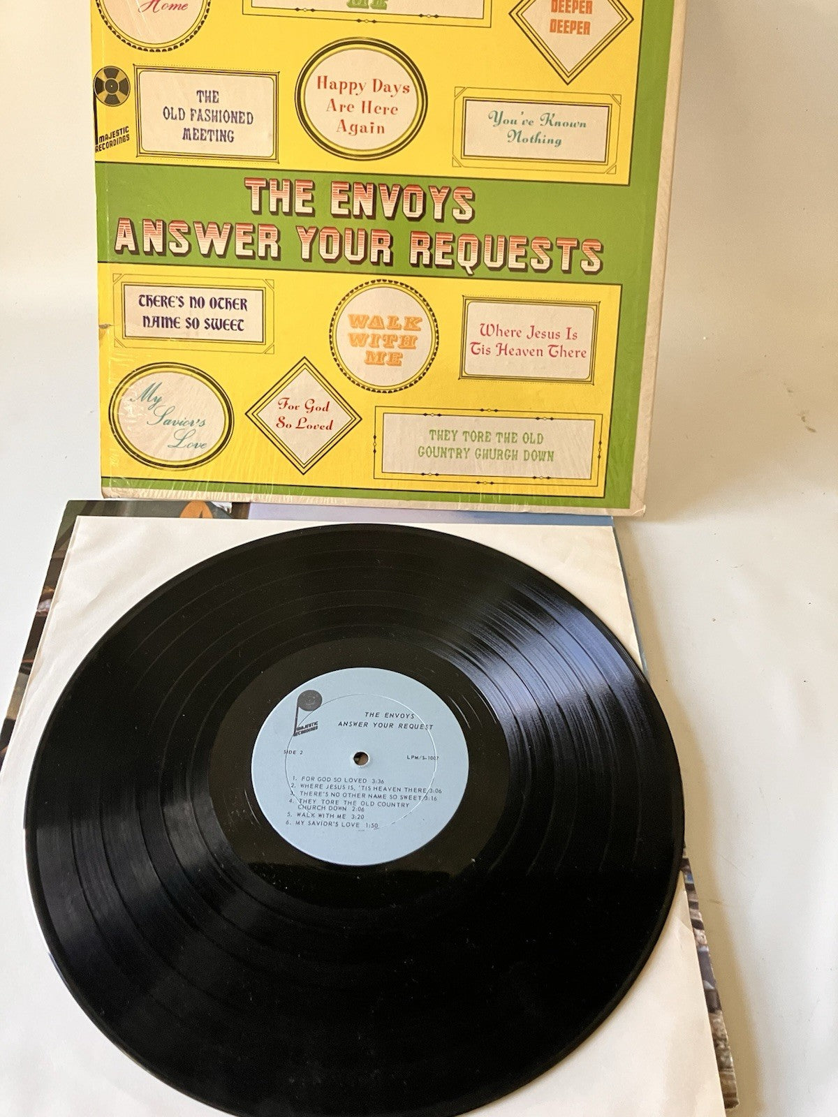 Lot of 3 Christian LPs David Bean Life’s Railway to Heaven/‘73/Envoys Answer