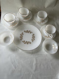 Vintage Fireking Milk Glass With Meadow Gold Detail Mix Lot, See Photos