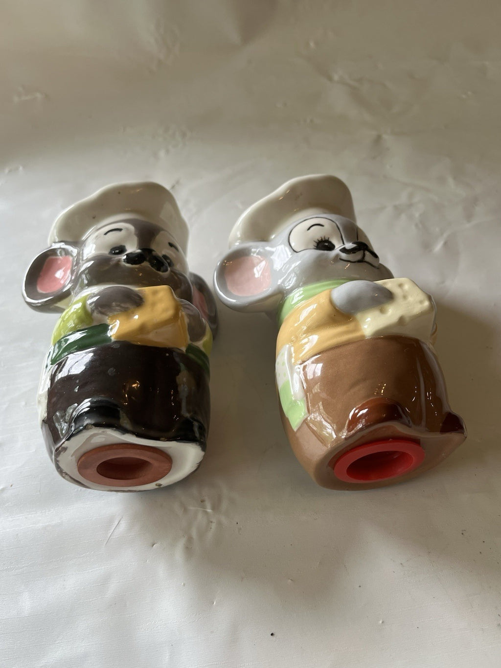 Vintage 1970’s French Mouse Waiter Salt And Pepper Shaker Set 5” Tall
