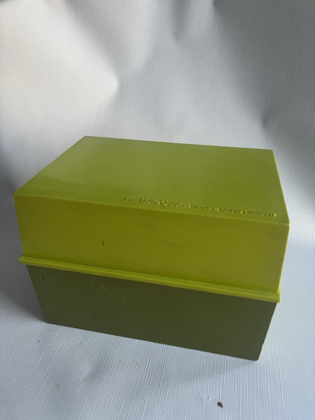 Vintage Betty Crocker Recipe Card Library Avocado Lime Green Box 1971 Recipes 