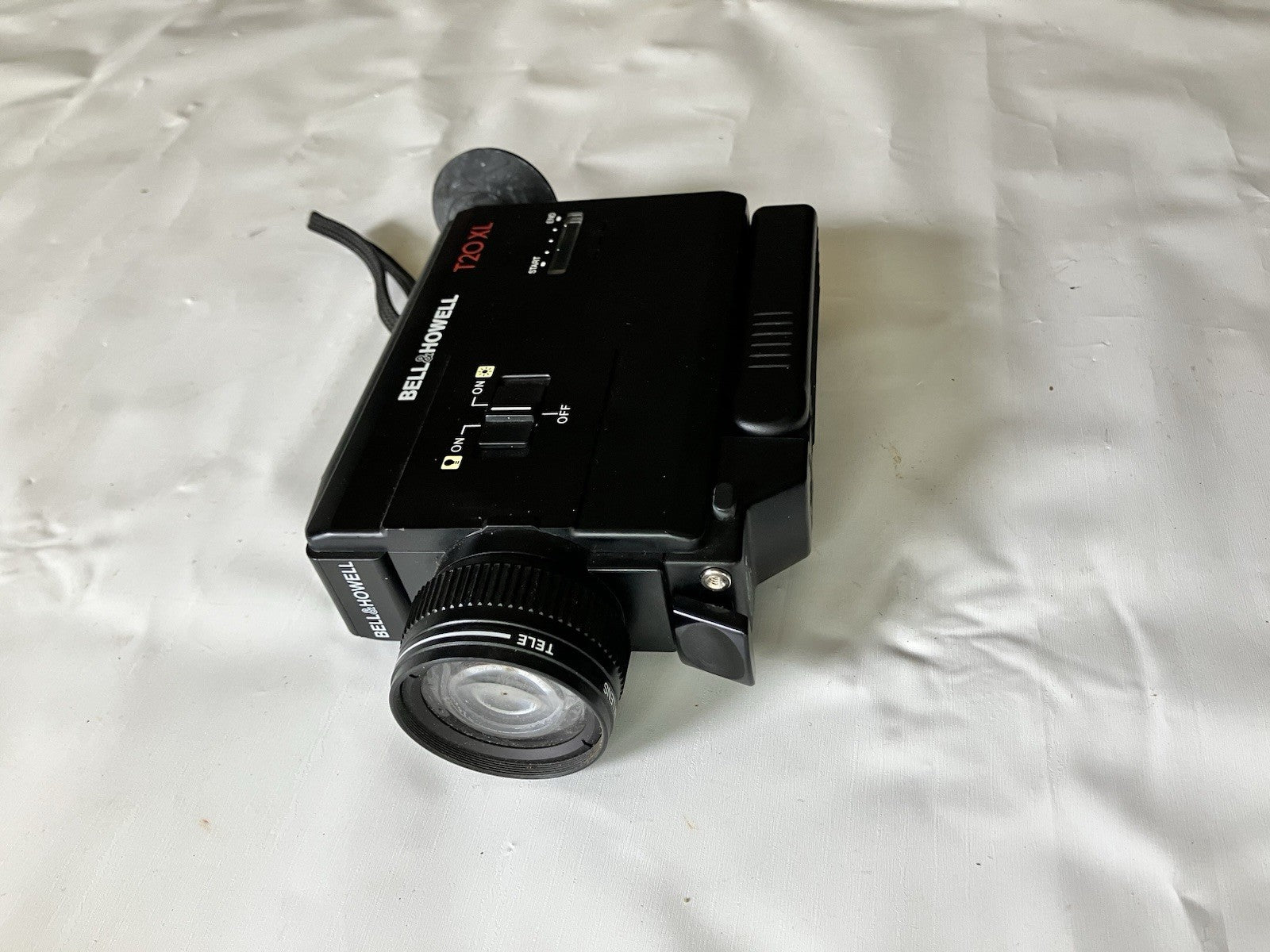 Vintage Black Bell & Howell T20 XL Super 8 Camera With Handle Attachment
