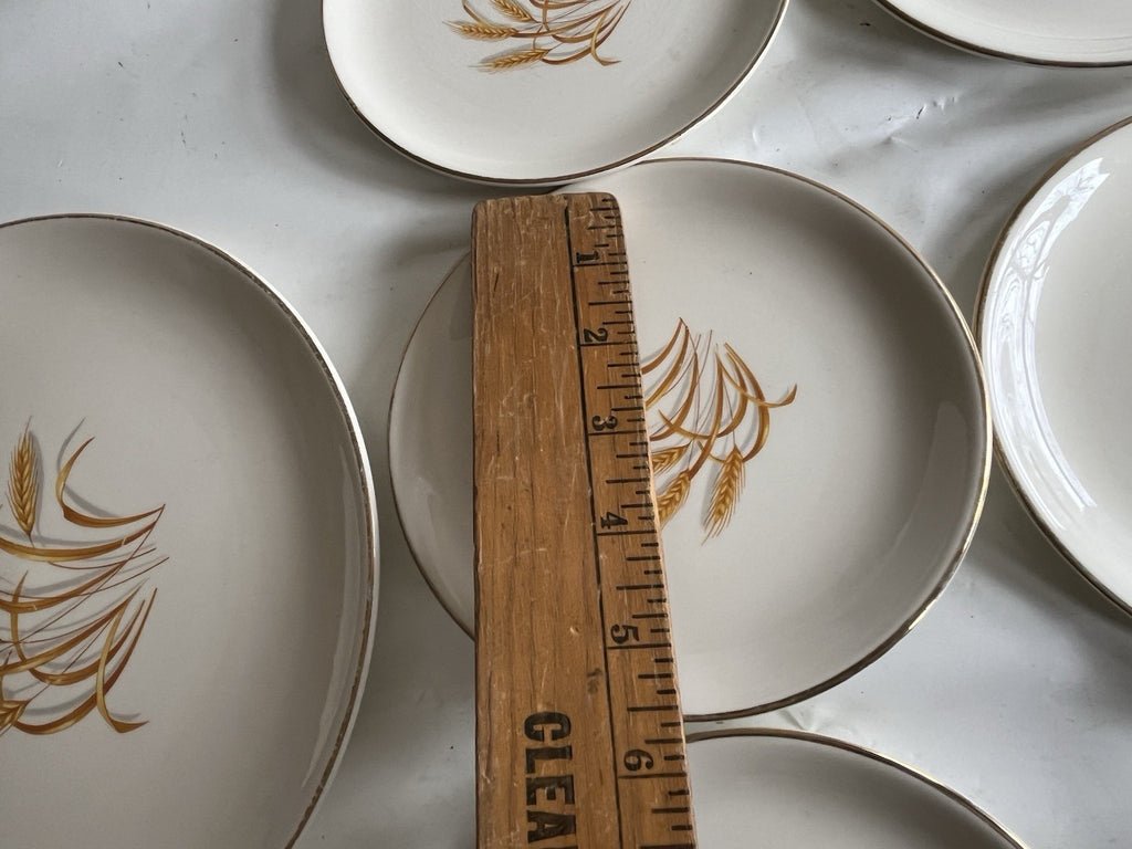 Homer Laughlin Mixed LotGolden Wheat Gold Trim Plates Bowls Serving Dish 23 Pc