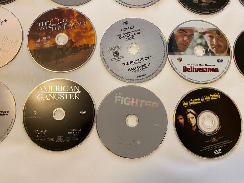 Lot of 49 DVDs Movies American Gangster/Open Range/Silence of the Lamb/Kiss The
