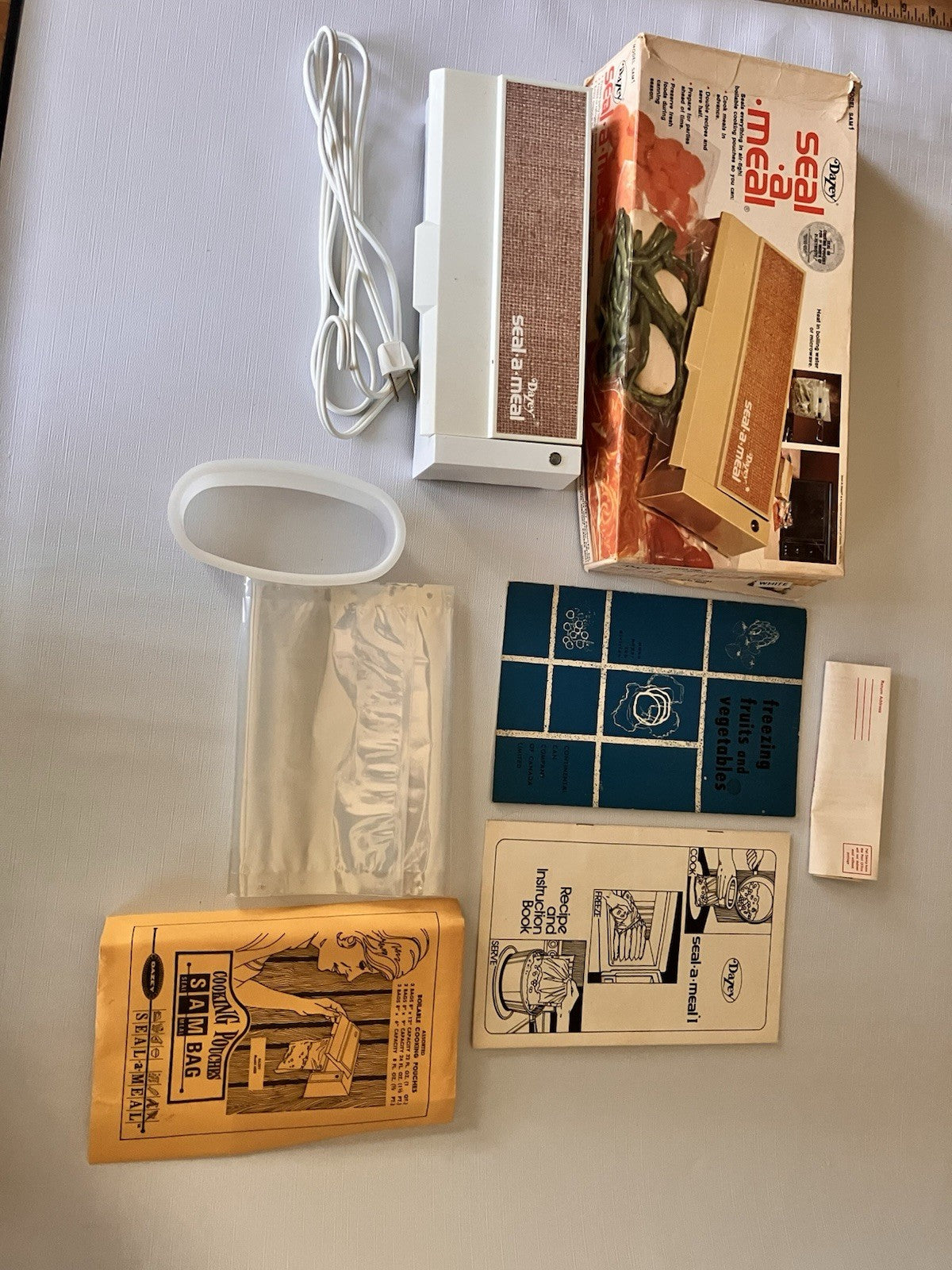 Vintage Dazey White Seal-a-Meal Kit In Original Open Box, Complete