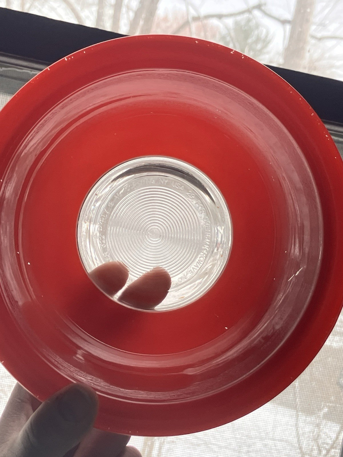 Vintage PYREX Primary/Clear Bottom Bowls-2.5 L; 1 L Blue And Red 1980s