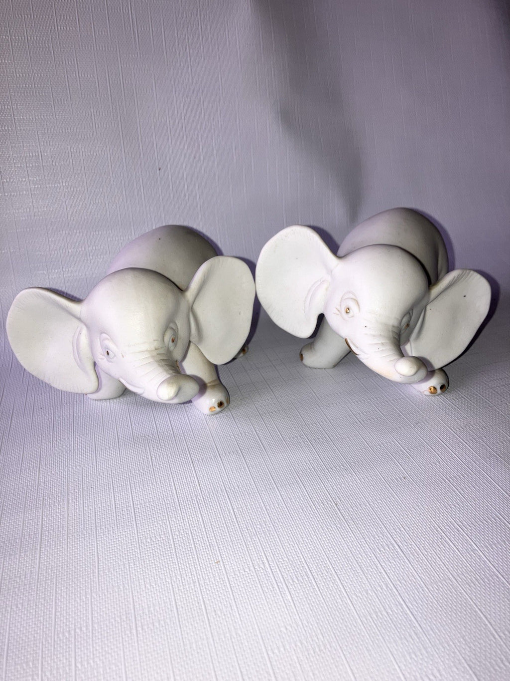 Vintage/ MCM Ceramic ArtMart Grey And Gold Pair EVC