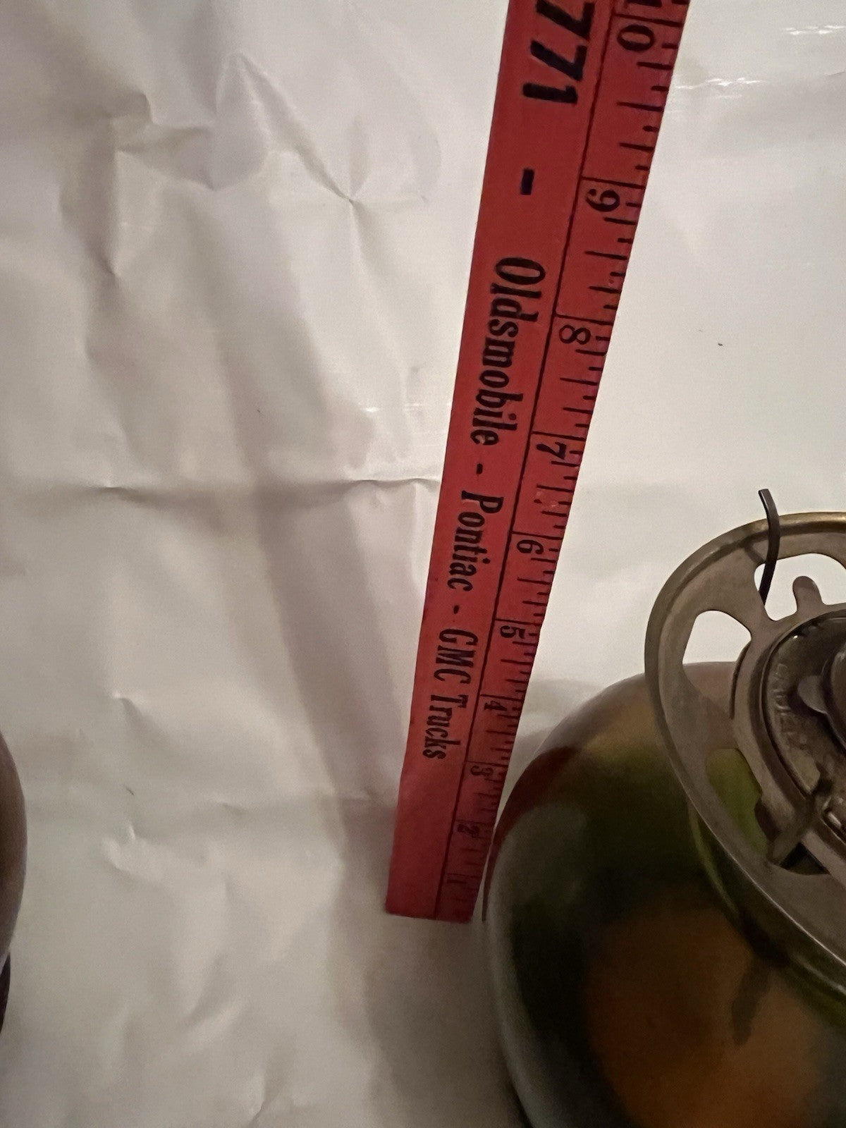 Vintage Amber-Green Glass Hurricane Kerosene Lamp  With Original Glass Globe