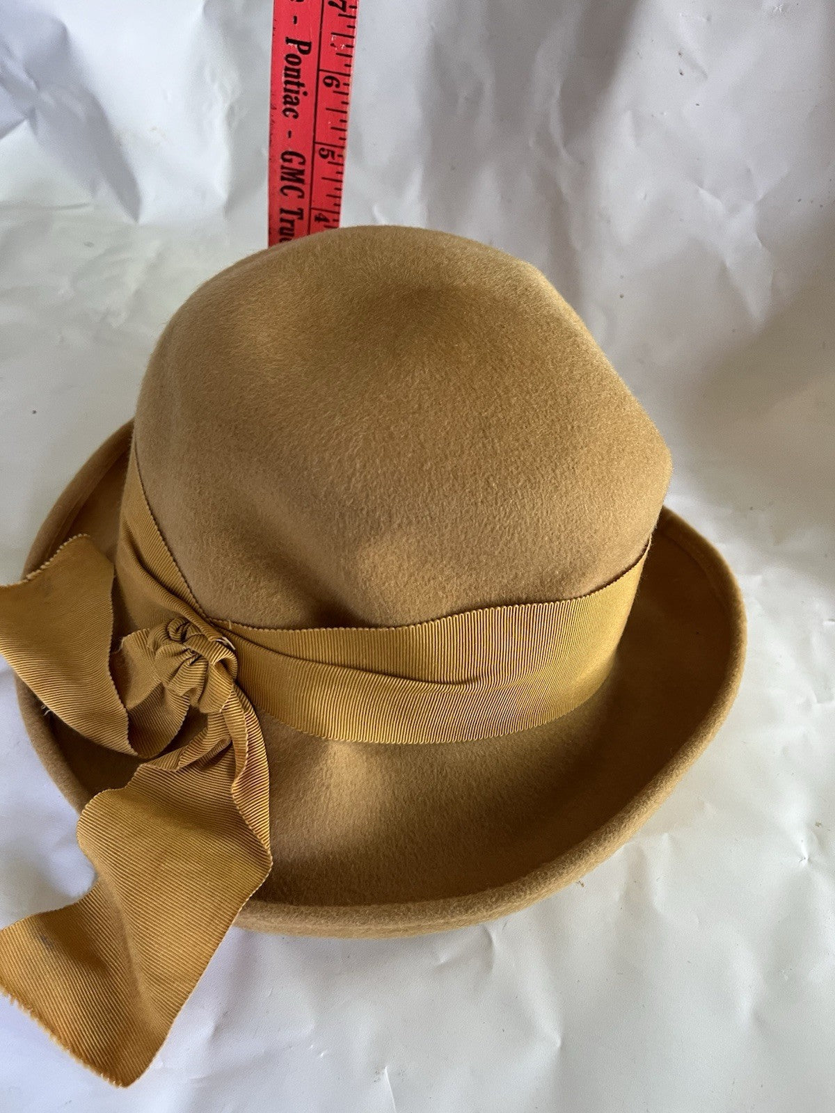 Vintage NECO 100% Wool Mustard Yellow Women’s Bucket Hat Union Made