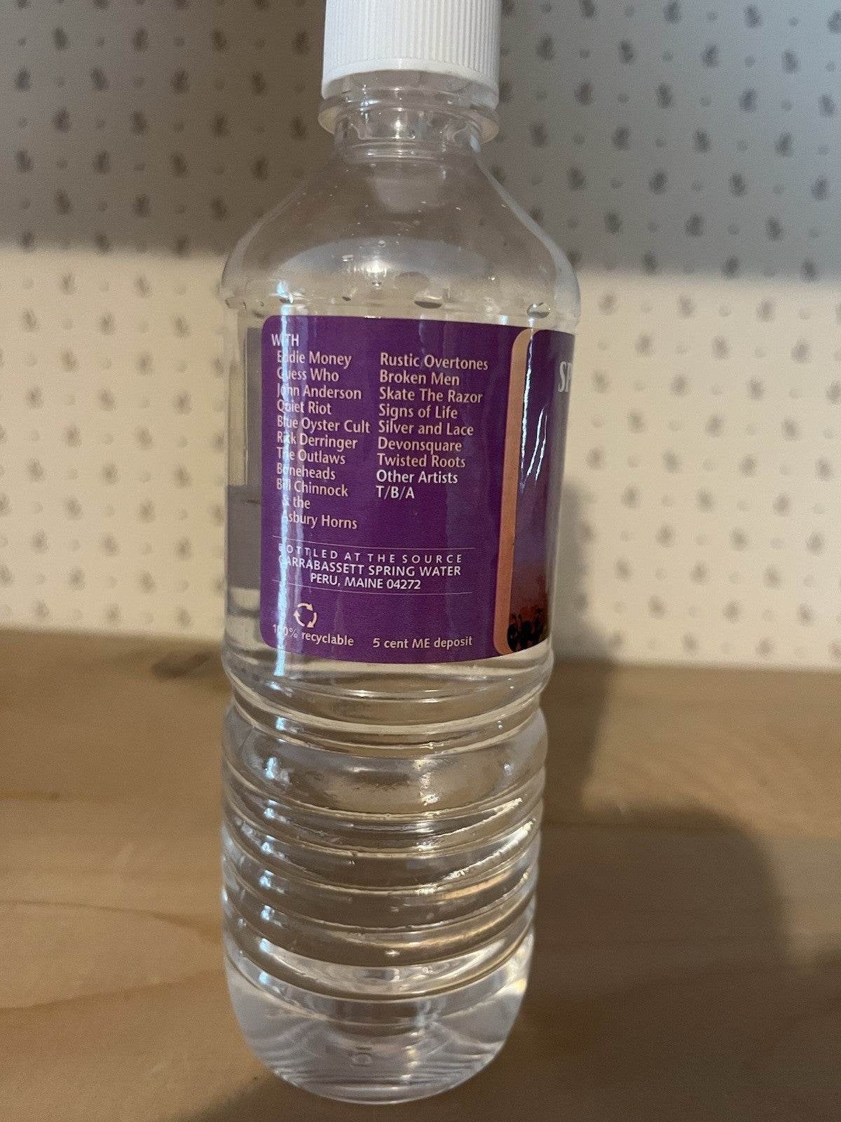 Spudstock 1995 Bottle of Water RARE UNOPENED Fort Fairfield Maine