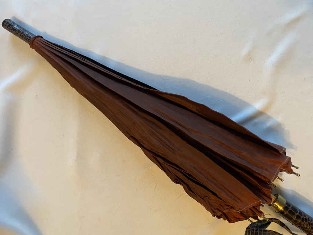 1950s Faux Alligator Skin Umbrella
