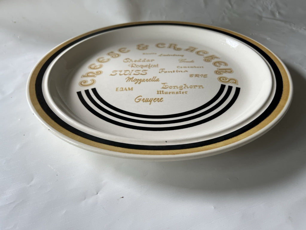 Vintage “Cheese And Crackers” 11.5” Ceramic Platter Plate