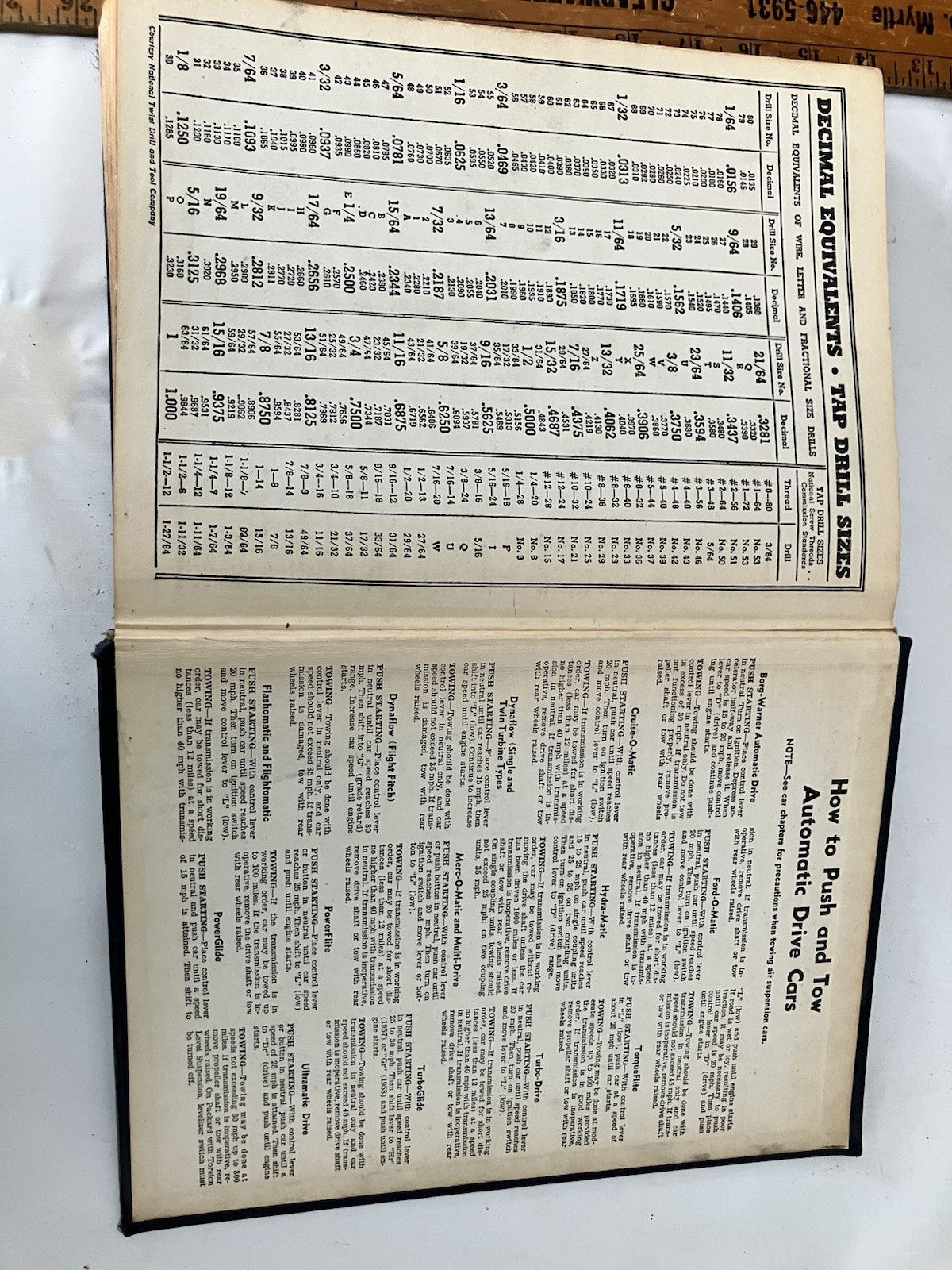 Vintage 1958 Motor's Auto Repair Manual 21st Edition