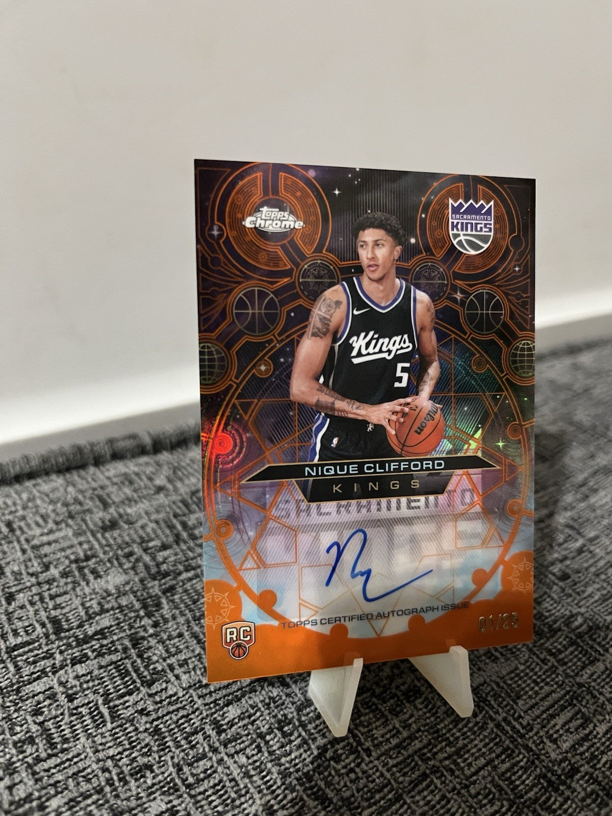 2025/26 Topps Chrome Nique Clifford Autograph Chromograph Orange 1/25