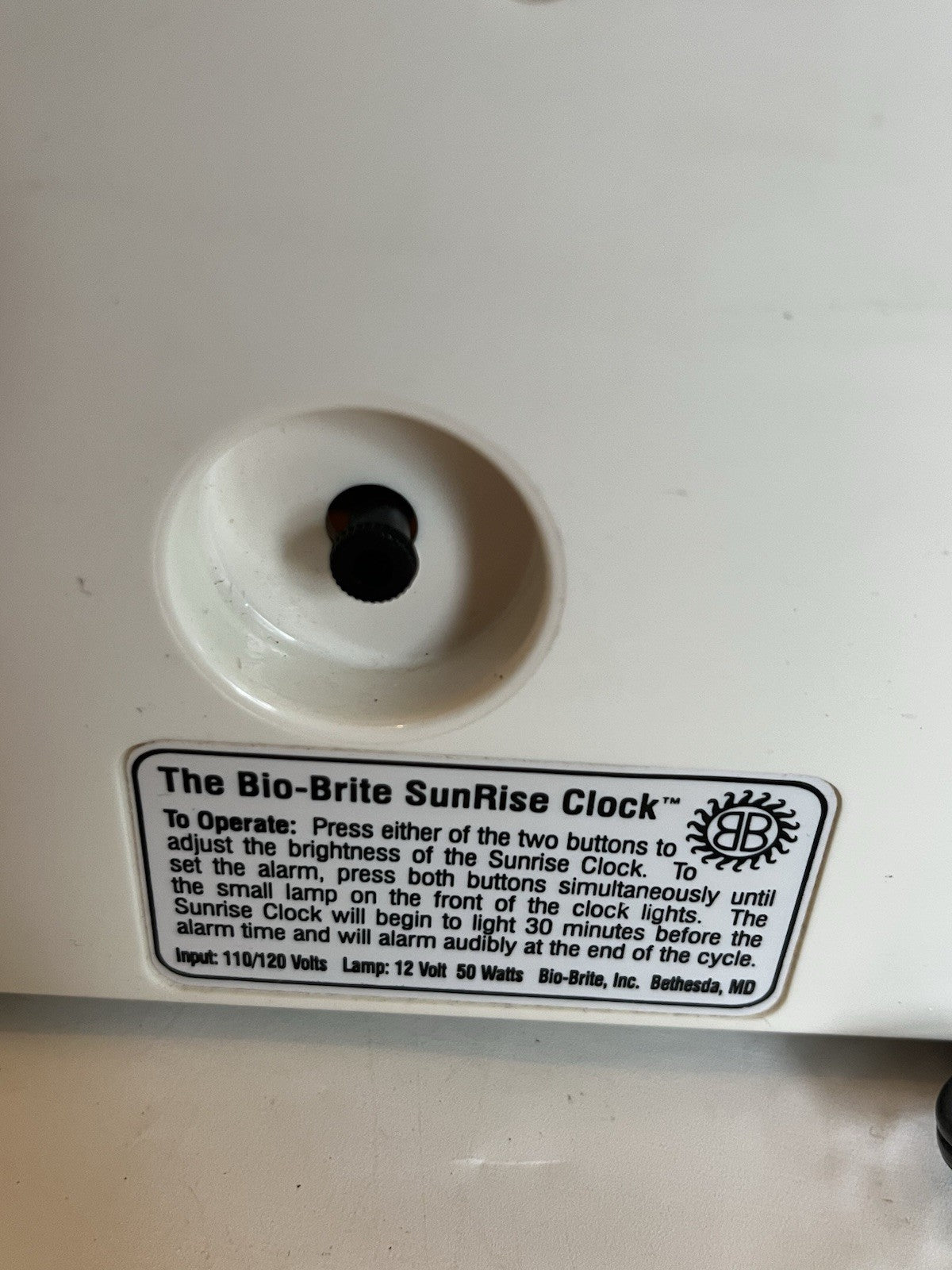 Bio Brite Sunrise Alarm Clock Vintage Tested And Working.