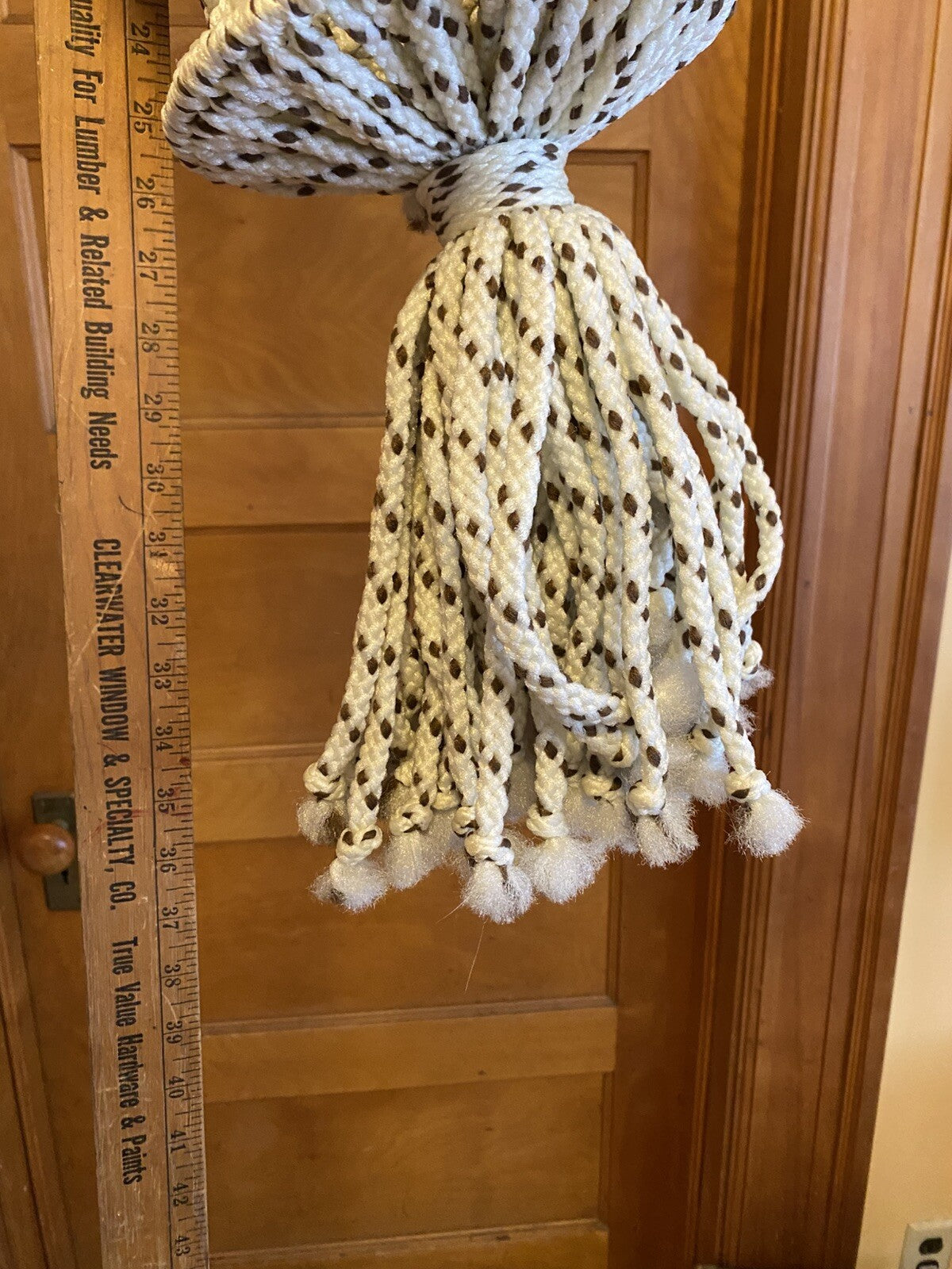 Vintage 1970s Macrame Plant Hanger Bird Cage 32”
