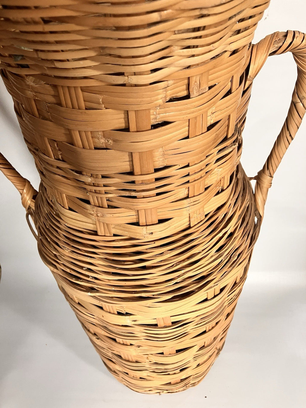 Vintage Boho Double Handled Umbrella Basket, EVC