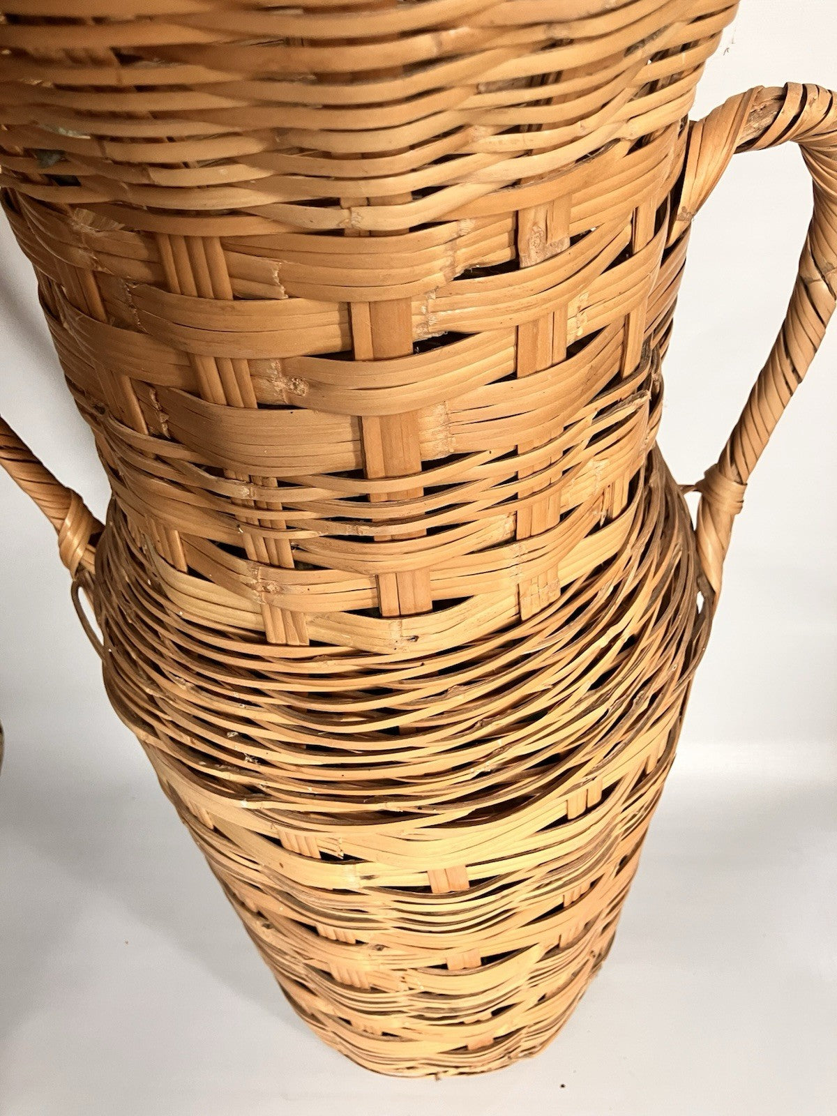 Vintage Boho Double Handled Umbrella Basket, EVC