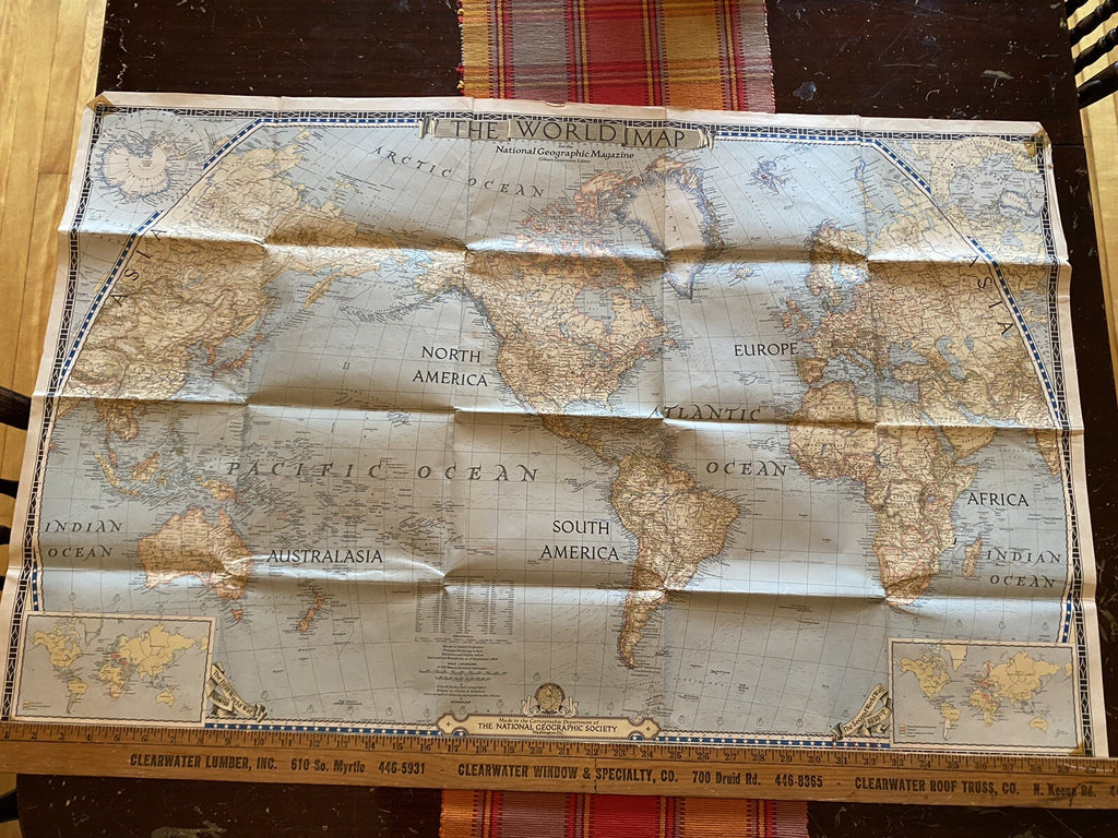 Lot of 2 National Geographic Maps 1941/Dec 1943