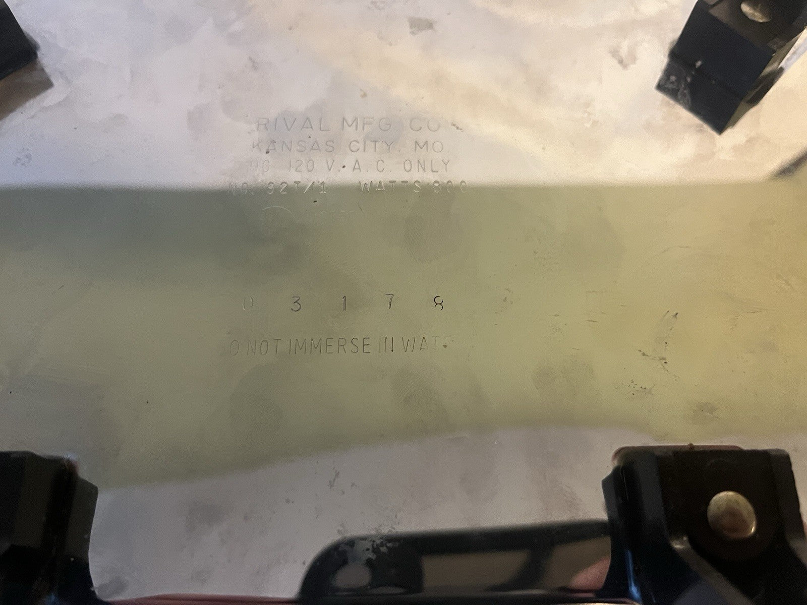 Rival MFG. Co. Waffle/Grill Model No. 92T/1
