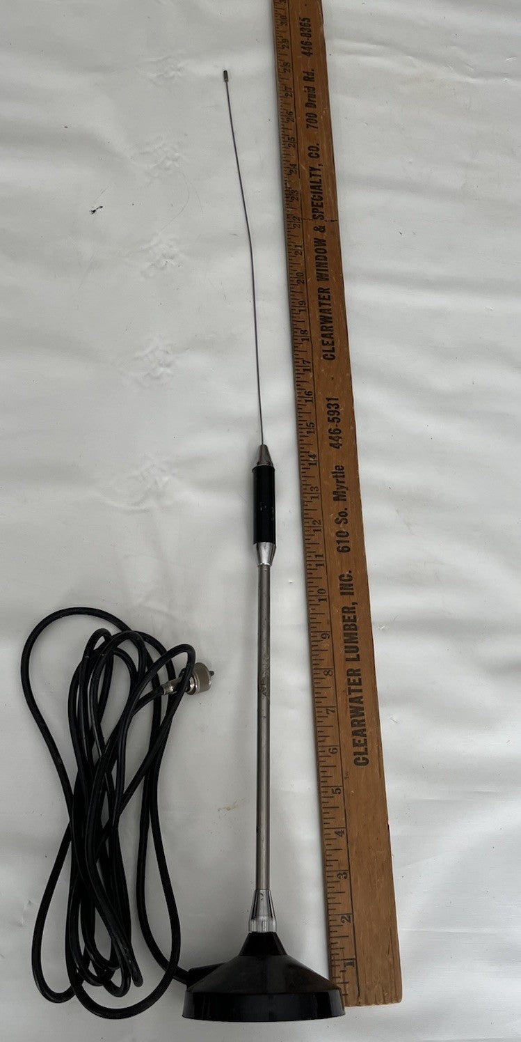 Vintage 27.5” Long Auto Antennae With Magnetic Bottom; Over 90” Cord