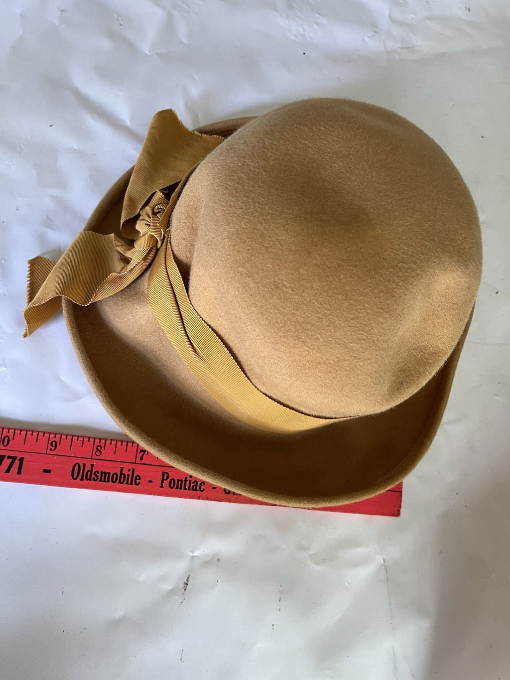 Vintage NECO 100% Wool Mustard Yellow Women’s Bucket Hat Union Made