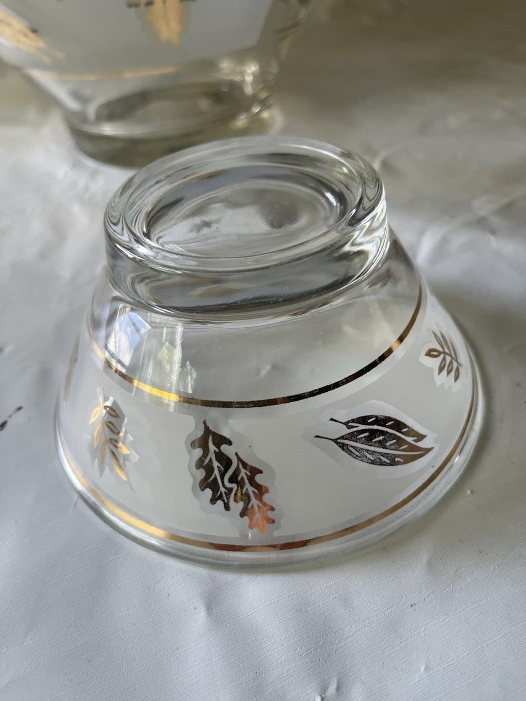 Libbey Golden Foliage Chip and Dip with Dip Holder Beautiful