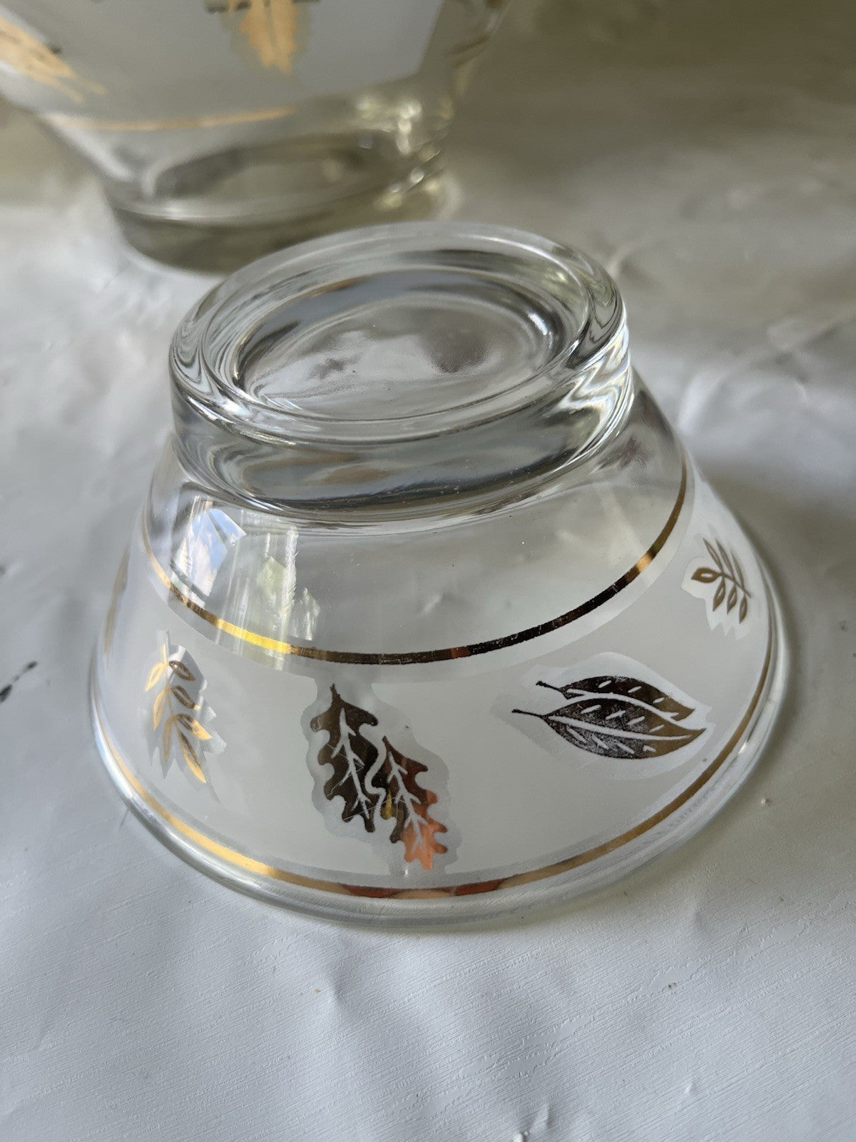 Libbey Golden Foliage Chip and Dip with Dip Holder Beautiful