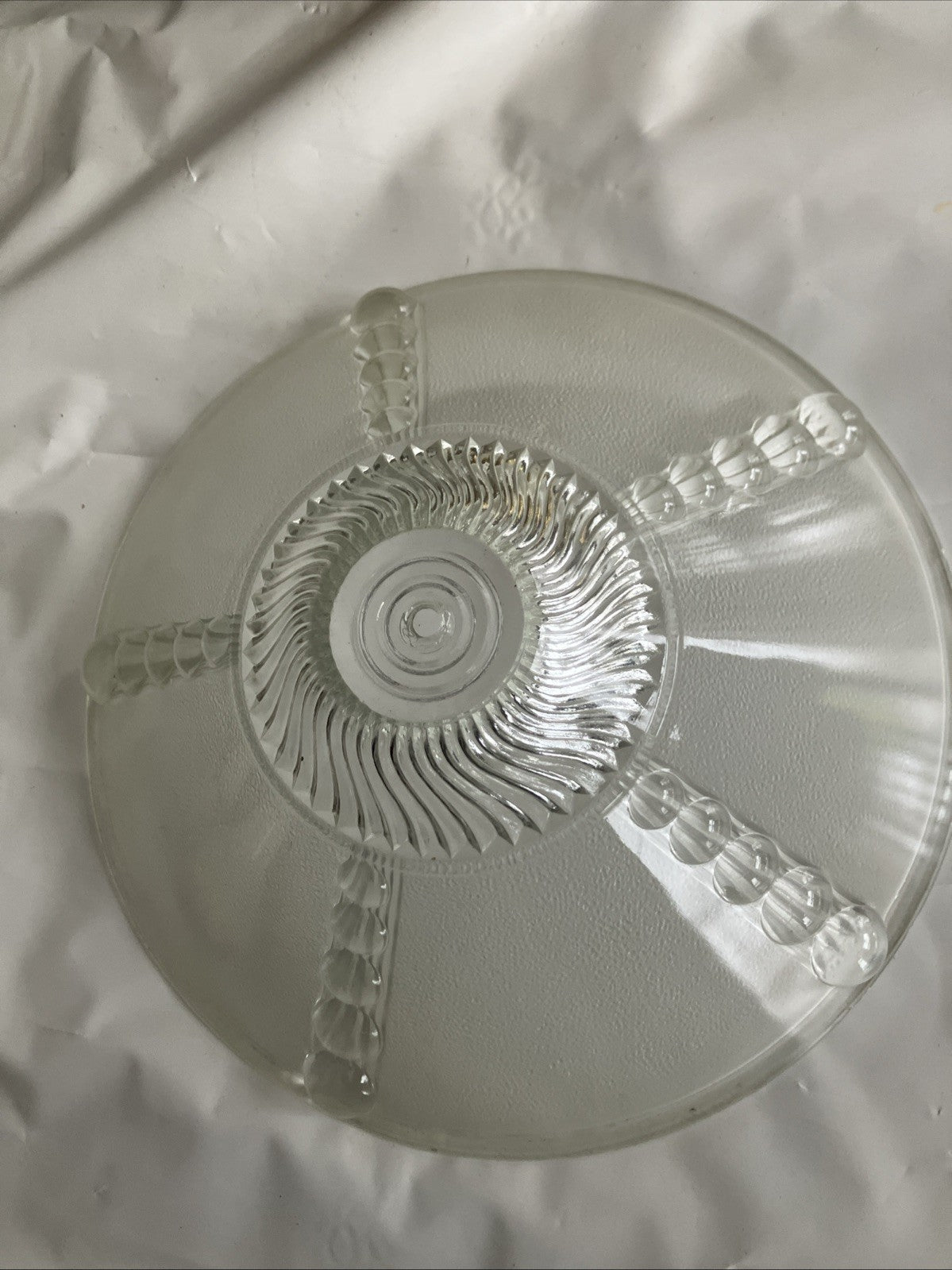 Antique Vintage White Glass Art Deco Styles Ceiling Light 11” Single Chain, 1920