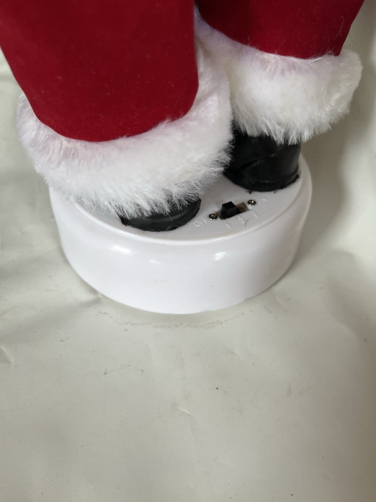 Vintage Christmas Santa With Candle/Toys Movement Figure By Padma