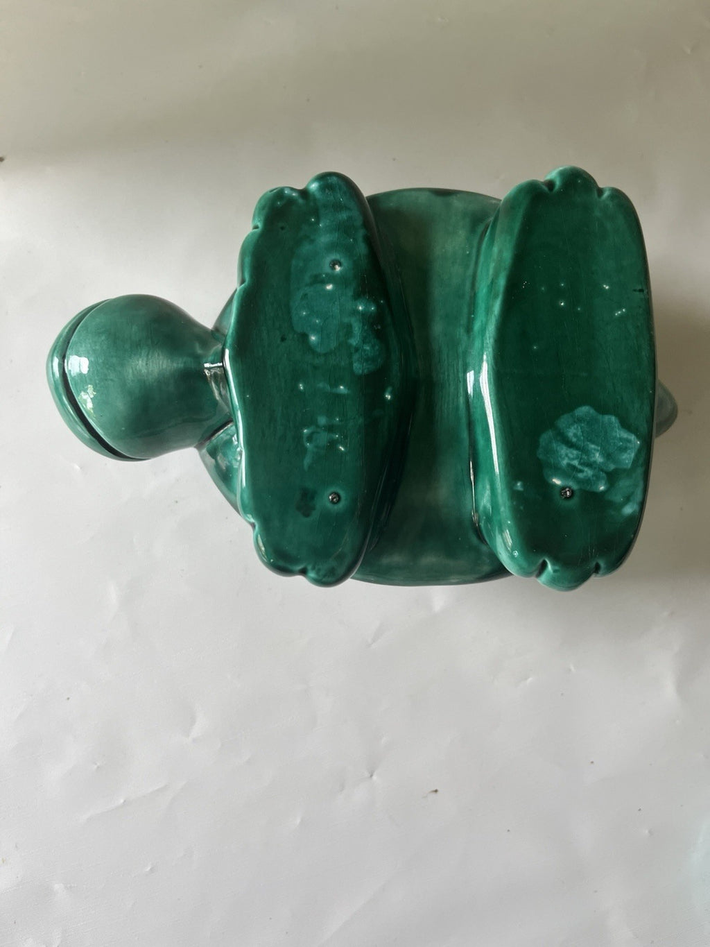 Vintage Turtle And Frog Ceramic Trinket Box; EVC
