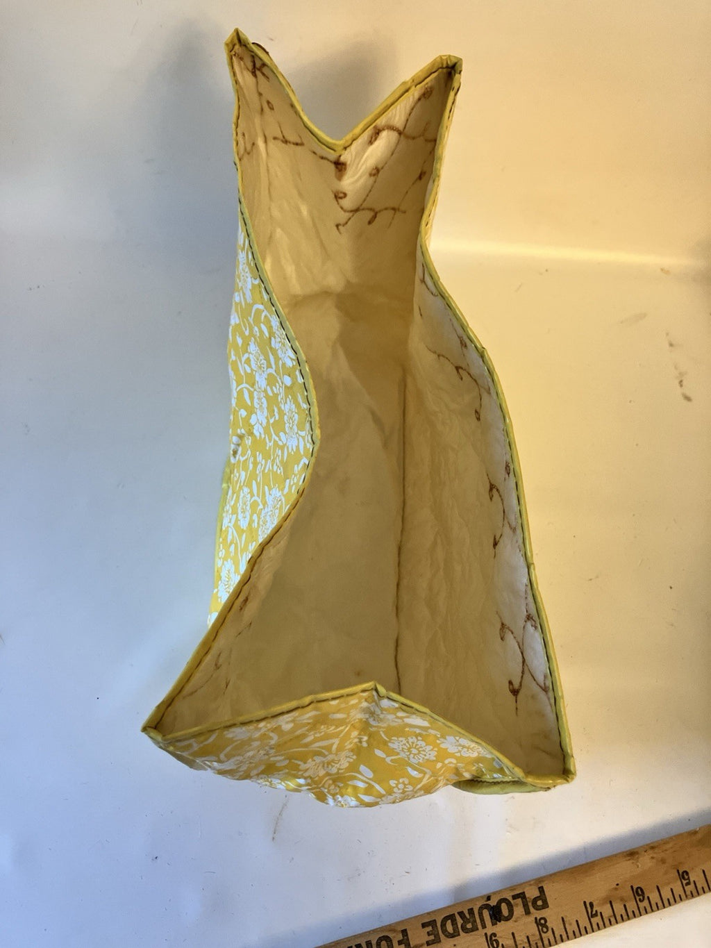 Vintage 70/MCM Floral Yellow/White Vinyl Toaster/ Applicance Duster Covers; 3 Pc