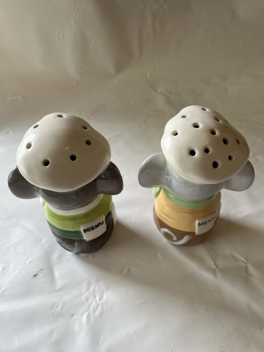 Vintage 1970’s French Mouse Waiter Salt And Pepper Shaker Set 5” Tall