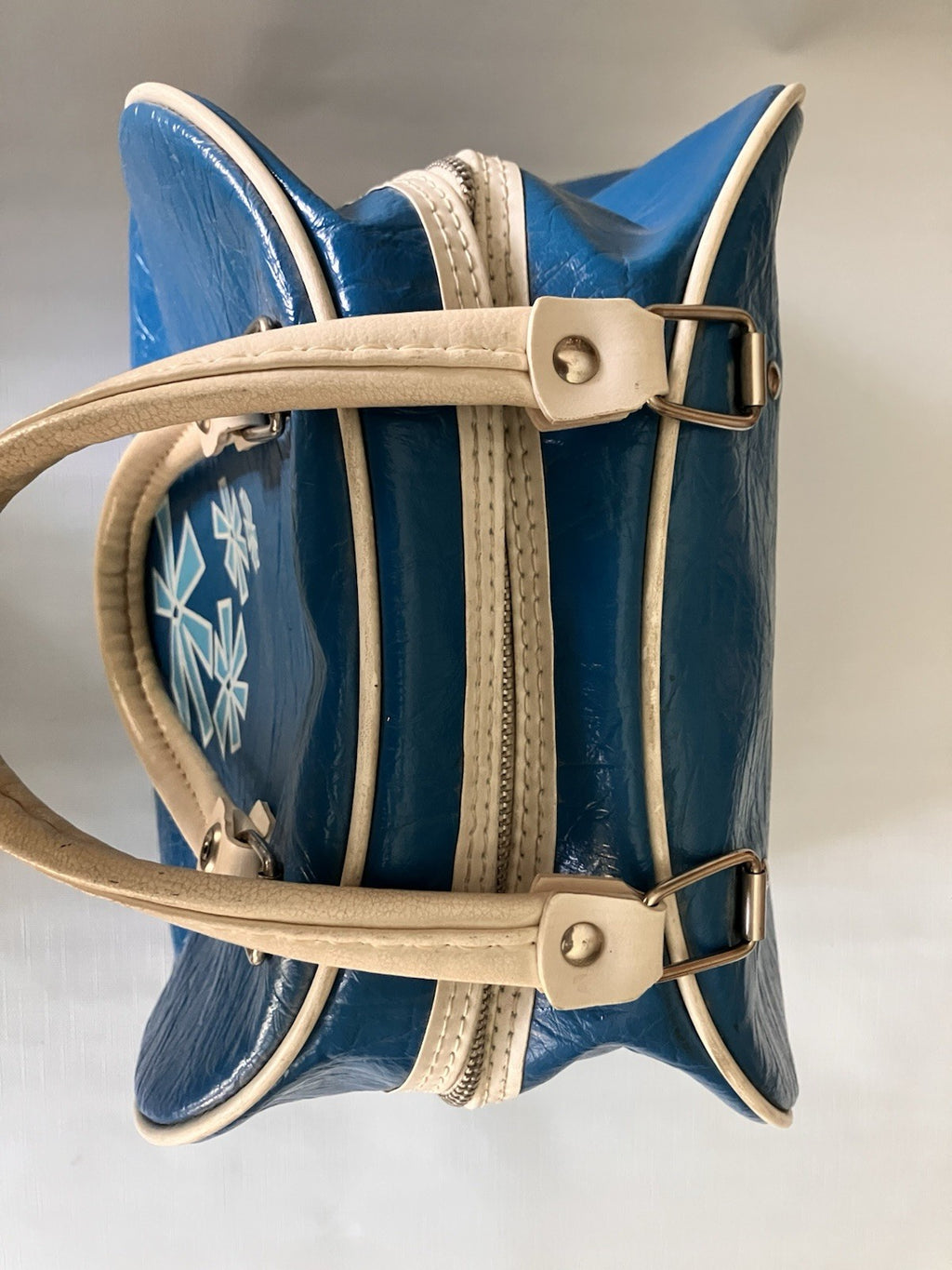 Vintage AMF Volt Blue Floral Print Bowling Bag