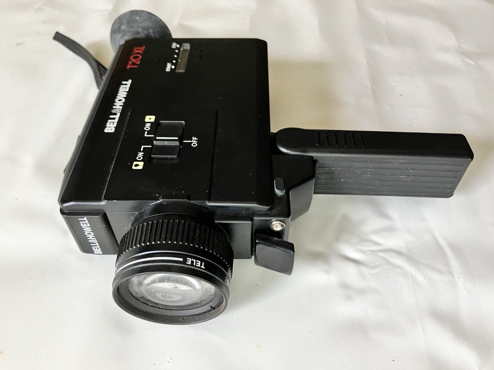 Vintage Black Bell & Howell T20 XL Super 8 Camera With Handle Attachment
