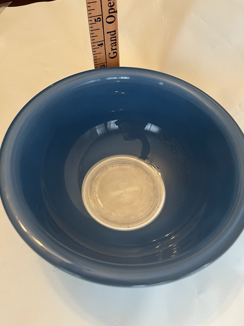 VTG  Pyrex 323 Moody Blue Mixing Bowl CLEAR BOTTOM 1.5 L Nesting Bowl