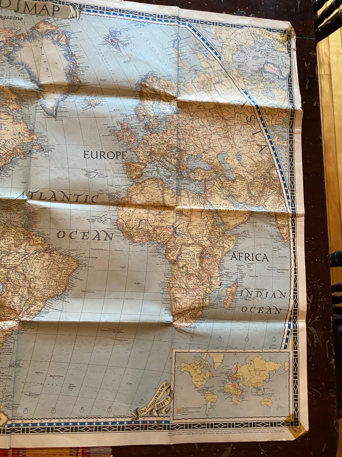 Lot of 2 National Geographic Maps 1941/Dec 1943