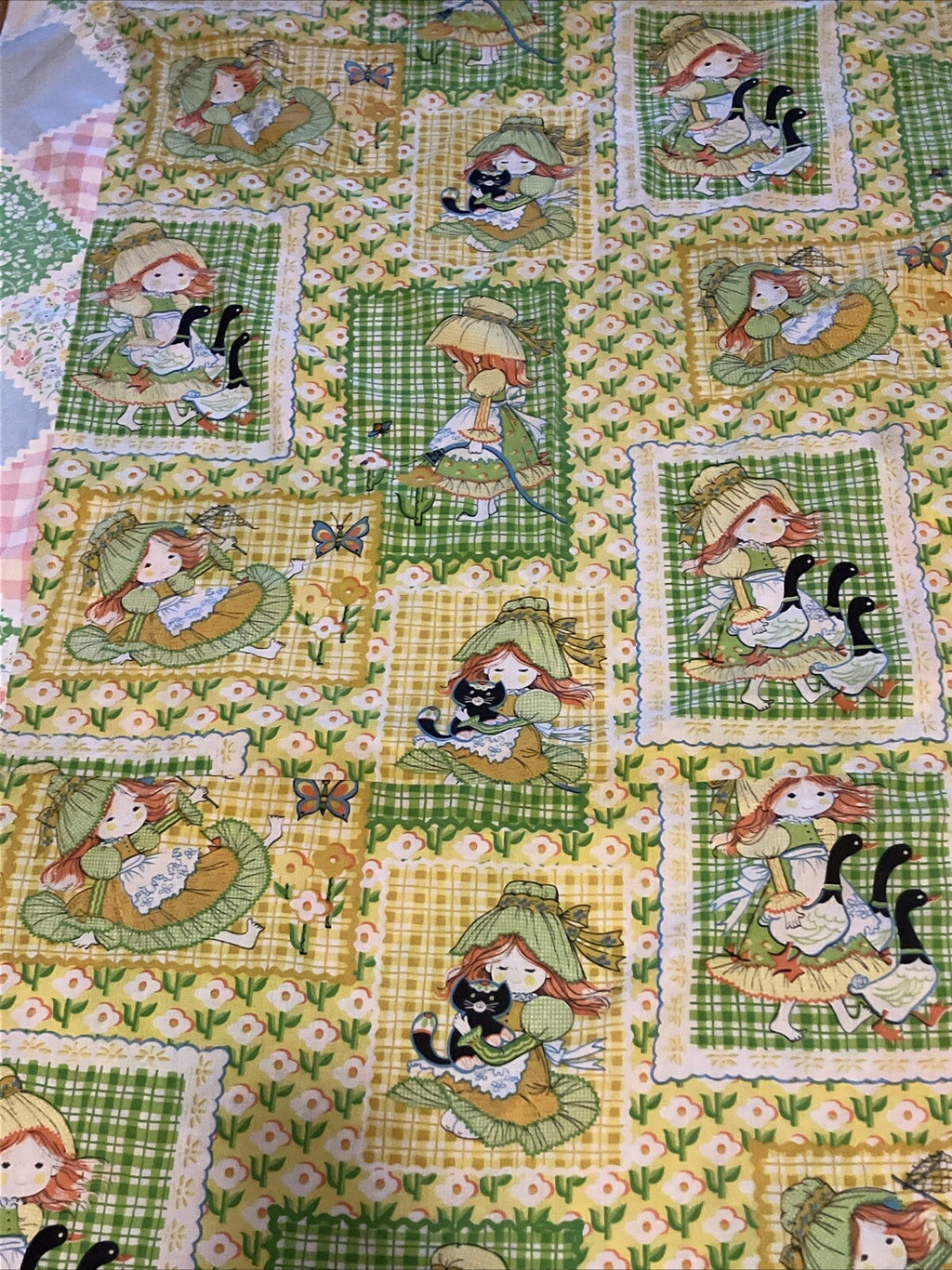 Vintage 1970s Katie Patchwork Twin Duvet Cover